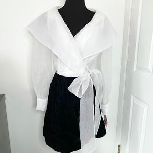 Positively Ellen vintage deadstock b/w wrap‎ dress